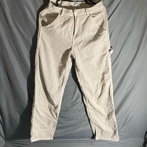 baggy beige jeans, size 01 in jeans.